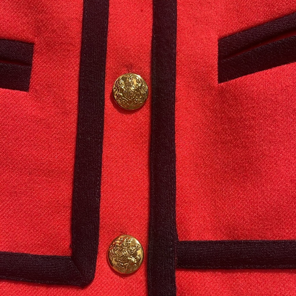 J. Crew Lady Double Serge Berry Wool Blazer Size 0 - Picture 5 of 6
